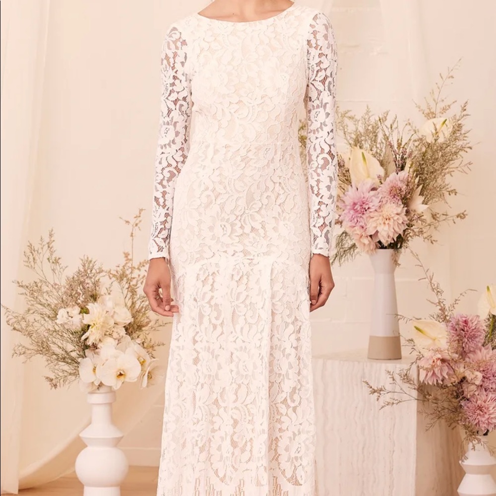 LULUS SAY I DO MAXI DRESS NWT